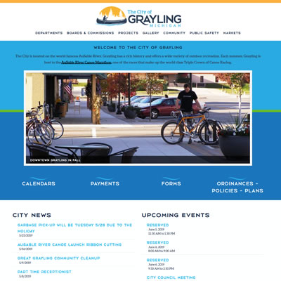 City of Grayling Website Screenshot