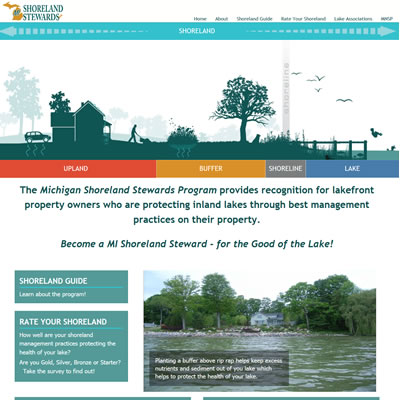 Michigan Shoreland Stewards Website Screenshot