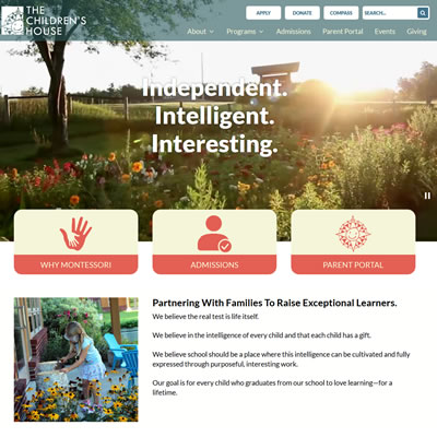 The Children's House Website Screenshot